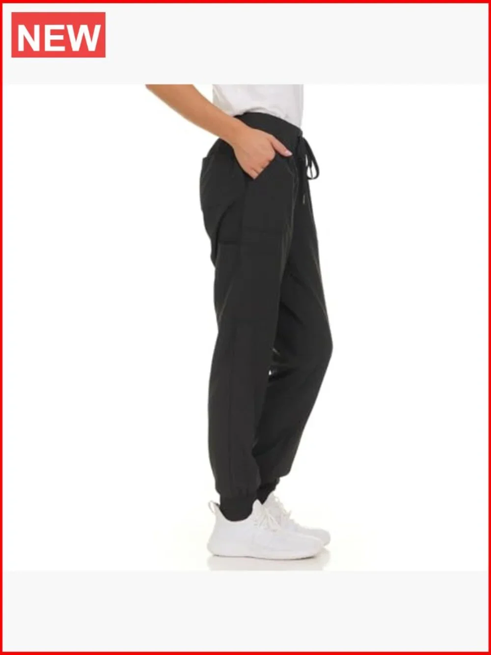Scrub Pants for Women, Breathable Drawstring Jogger Scrubs, 5 Pocket Stretch